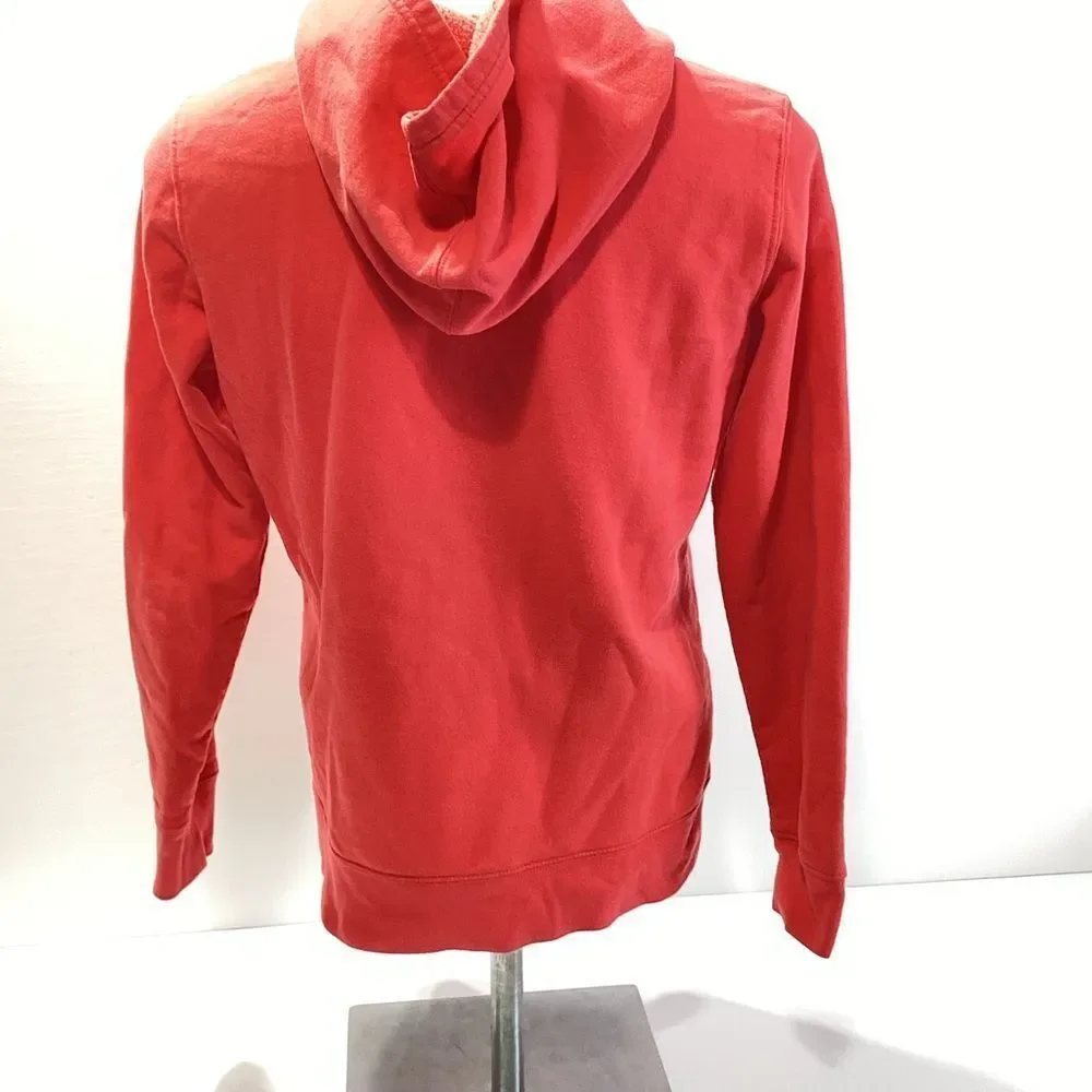 GAP Casual Hoodie Big Kids Size M Coral Rosebush White Logo Pullover